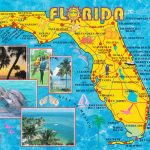 Large Detailed Tourist Map Of Florida State | Vidiani | Maps Of   Florida State Map Printable