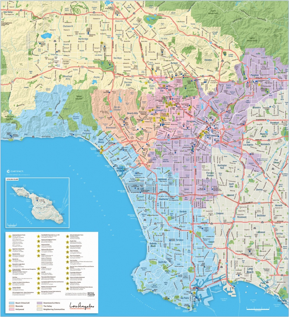 Los Angeles Tourist Map Printable | Printable Maps