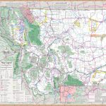 Large Detailed Tourist Map Of Montana With Cities And Towns   Printable Map Of Montana