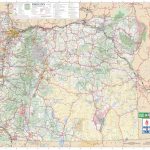 Large Detailed Tourist Map Of Oregon With Cities And Towns   Oregon Road Map Printable