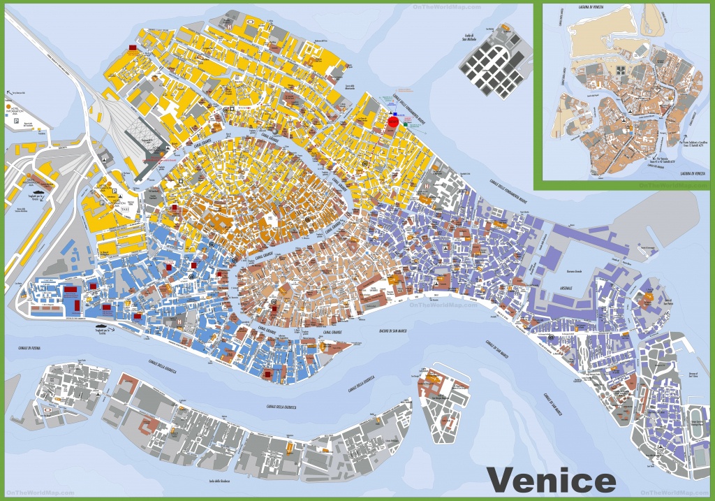 Large Detailed Tourist Map Of Venice - Printable Map Of Venice