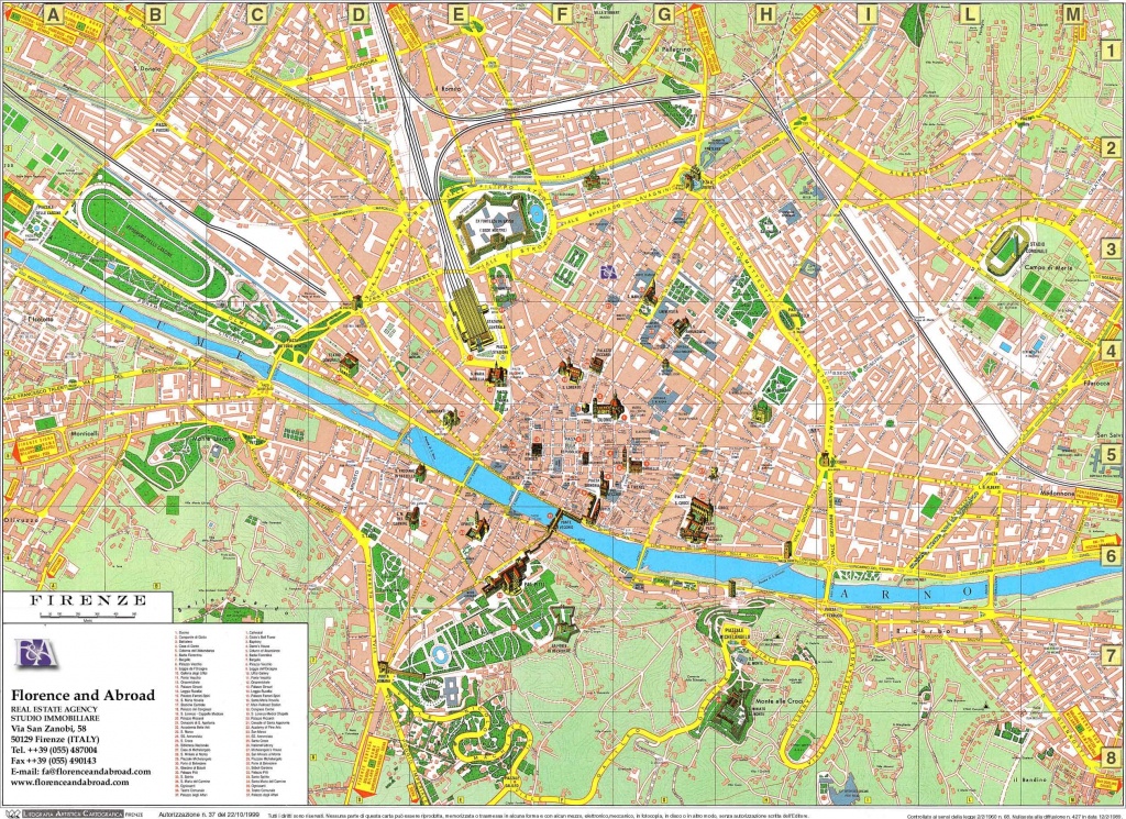 Large Florence Maps For Free Download And Print | High-Resolution - Florence City Map Printable