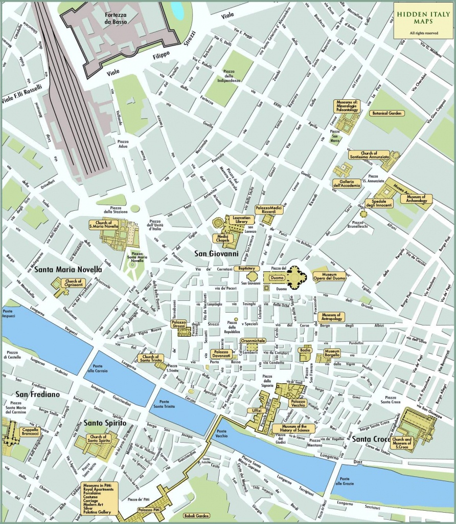 Large Florence Maps For Free Download And Print | High-Resolution - Florence Tourist Map Printable