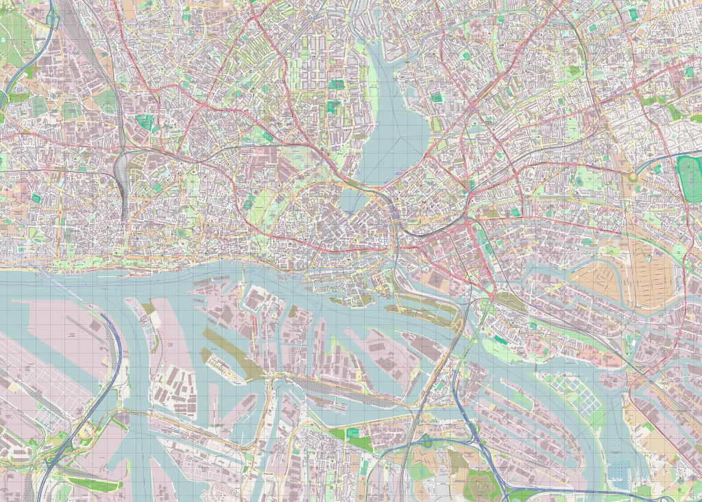 Large Hamburg Maps For Free Download And Print | High-Resolution And - Printable Map Of Hamburg