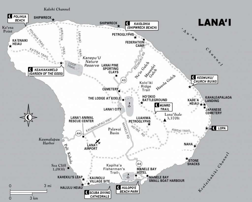 Large Lanai Maps For Free Download And Print | High-Resolution And - Printable Road Map Of Kauai