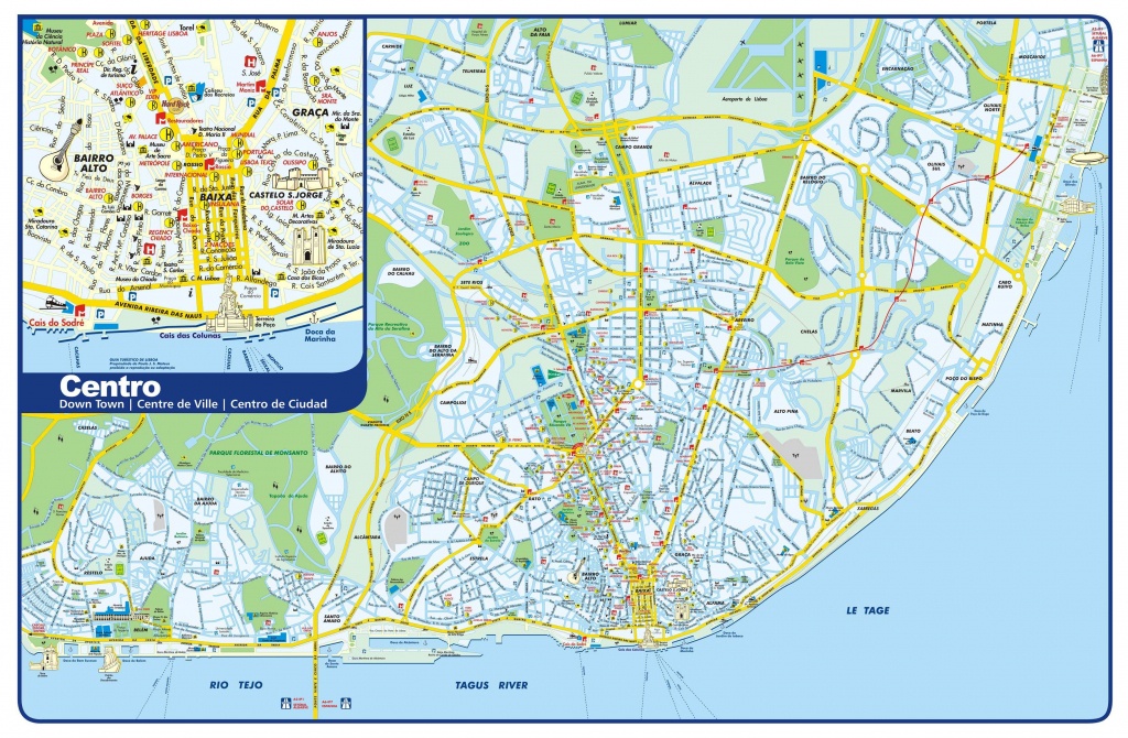 Large Lisbon Maps For Free Download And Print | High-Resolution And - Lisbon Metro Map Printable