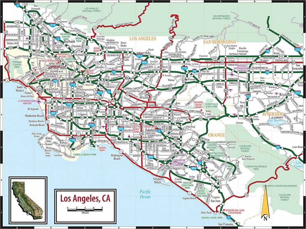 Large Los Angeles Maps For Free Download And Print | High-Resolution - Map Of La California