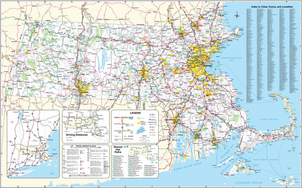 Large Massachusetts Maps For Free Download And Print | High - Printable Map Of New England