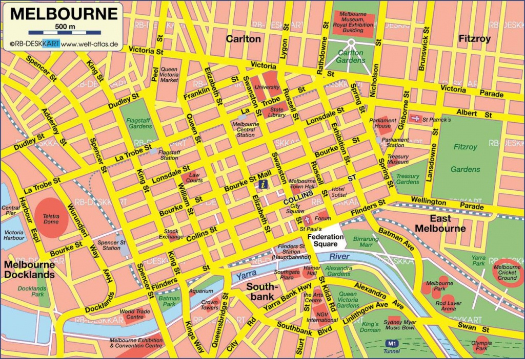 Large Melbourne Maps For Free Download And Print | High-Resolution - Melbourne Tourist Map Printable