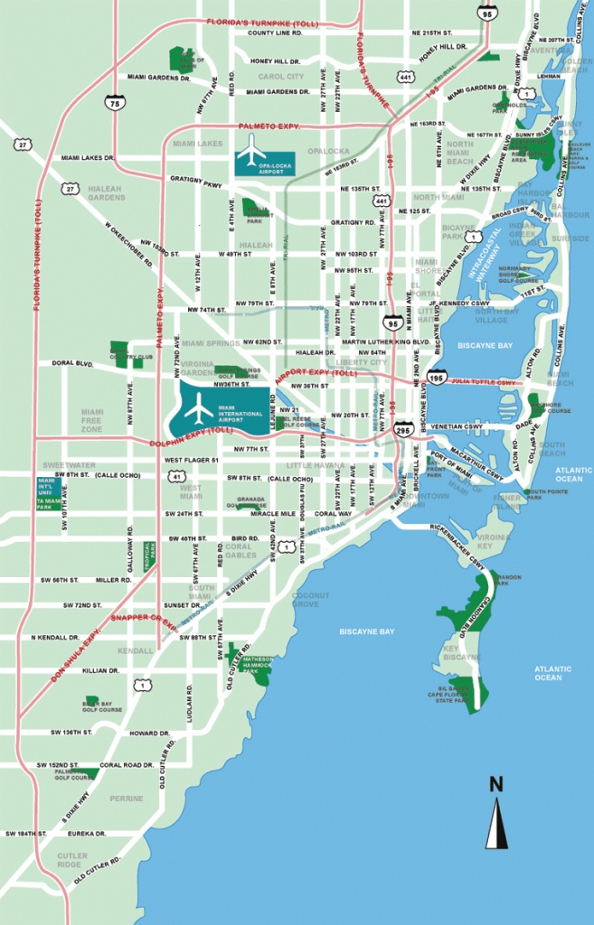 Large Miami Maps For Free Download And Print | High-Resolution And - Map Of Miami Florida And Surrounding Areas