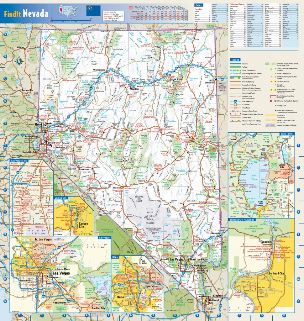 Large Nevada Maps For Free Download And Print | High-Resolution And - Road Map Of California Nevada And Arizona