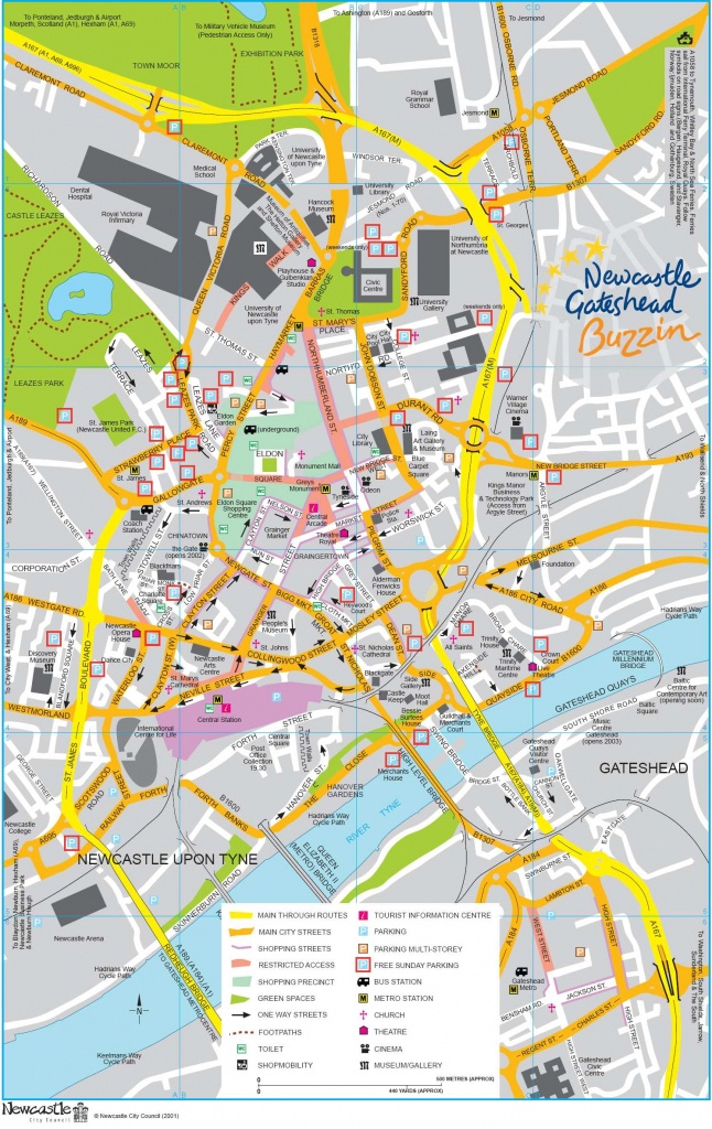 Large Newcastle Maps For Free Download And Print | High-Resolution - Printable Street Map Of Harrogate Town Centre