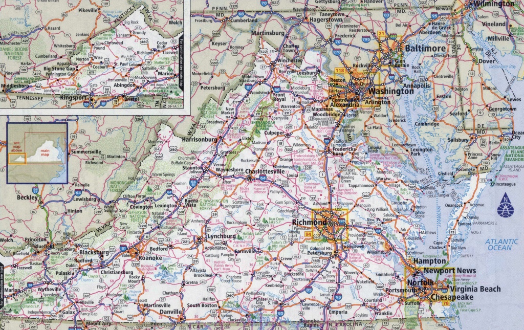 Large Printable Map Of Virginia – Orek - Large Printable Map