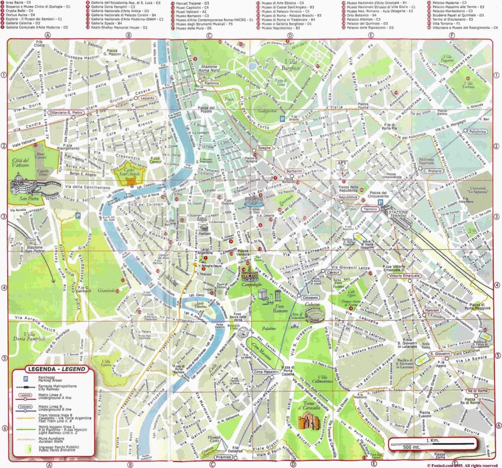 Central Rome Map Printable Printable Maps