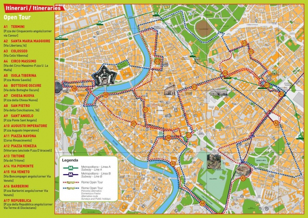 Large Rome Maps For Free Download And Print | High-Resolution And - Printable Map Of Rome Attractions