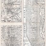 Large Scaled Printable Old Street Map Of Manhattan, New York City   Printable City Street Maps