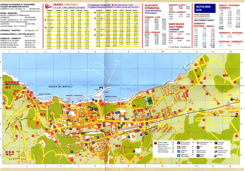 Large Sorrento Maps For Free Download And Print | High-Resolution - Printable Street Map Of Sorrento Italy