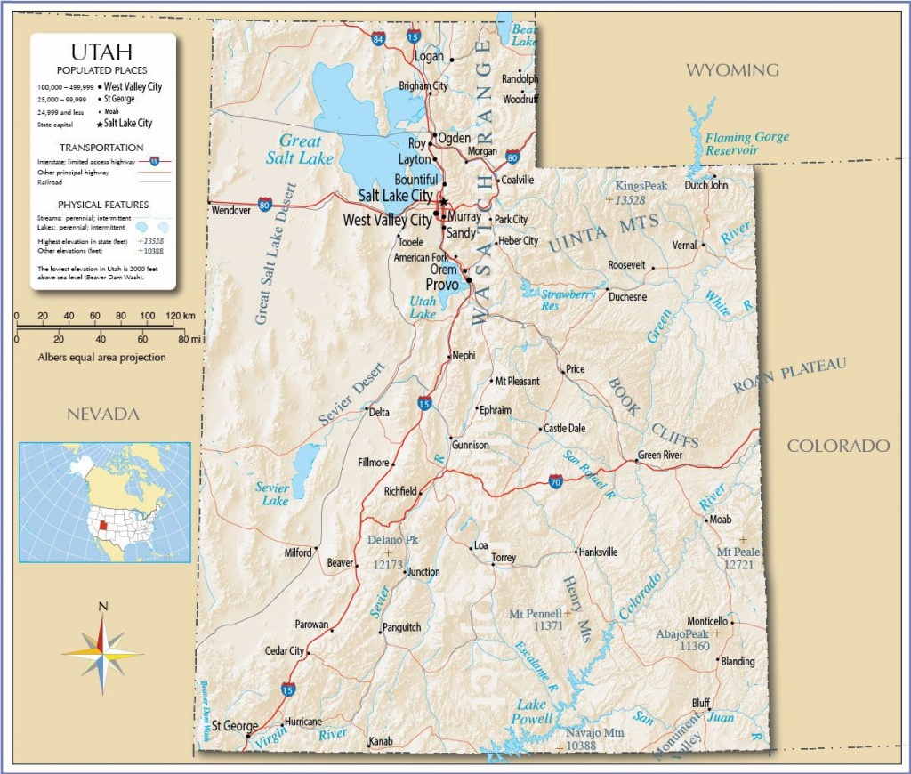 Large Utah Maps For Free Download And Print | High-Resolution And - Printable Map Of Utah