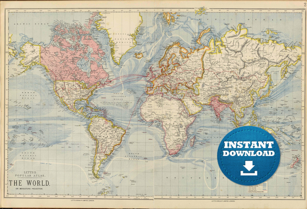 Free Printable Large World Map Poster Printable Maps