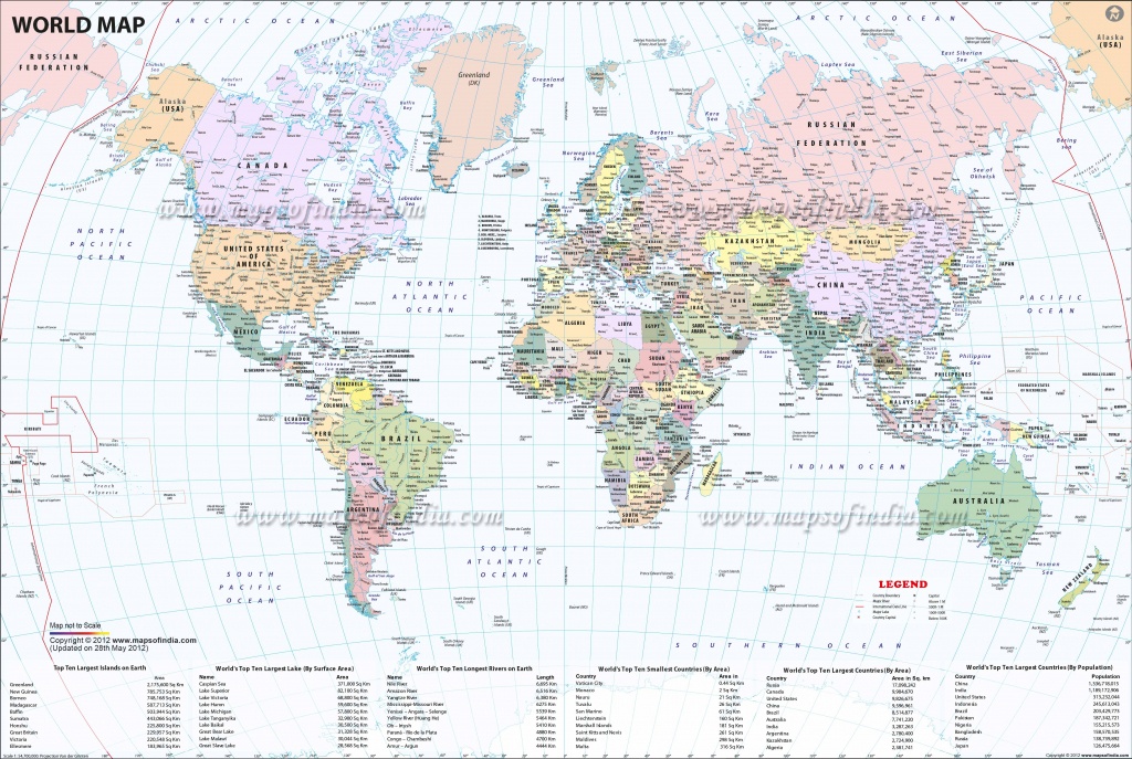 Large World Map Image - World Map With Cities Printable
