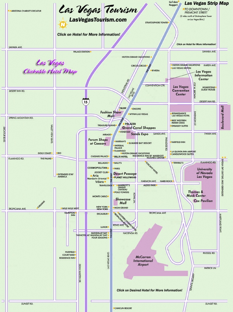 Las Vegas Map, Official Site - Las Vegas Strip Map - Las Vegas Strip Map 2016 Printable