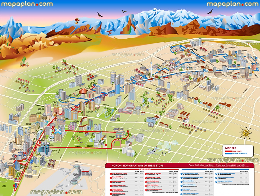 Las Vegas Maps - Top Tourist Attractions - Free, Printable City - Las Vegas Printable Map