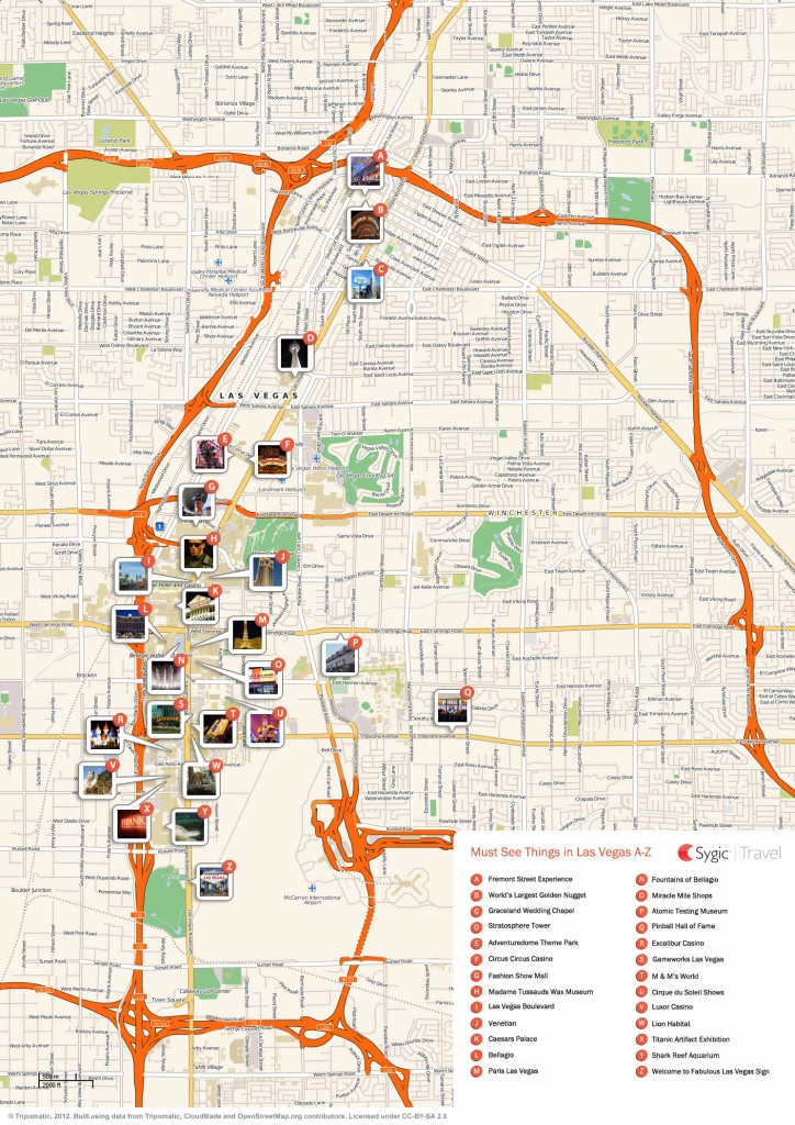 Las Vegas Printable Tourist Map | Sygic Travel - Las Vegas Printable Map