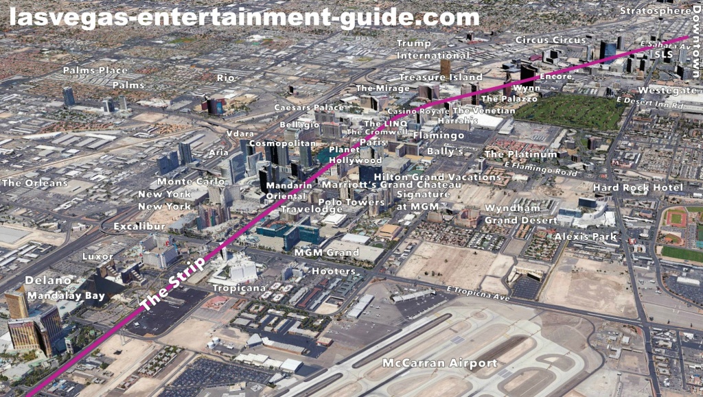 Las Vegas Strip Hotels Map - Map Of Las Vegas Strip Hotels Printable
