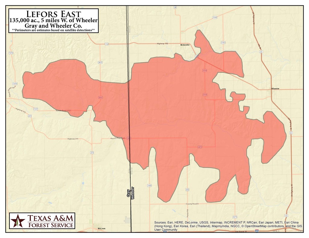 Lefors East Fire Map | Texas A&amp;amp;m Forest Service | Flickr - Texas Fire Map