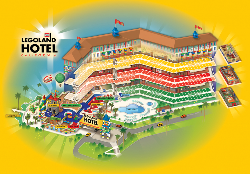Legoland Hotel, California On Behance - California Hotel Map