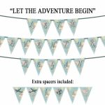 Let The Adventure Begin Vintage Map Printable Party Banner | Etsy   Printable Map Banner