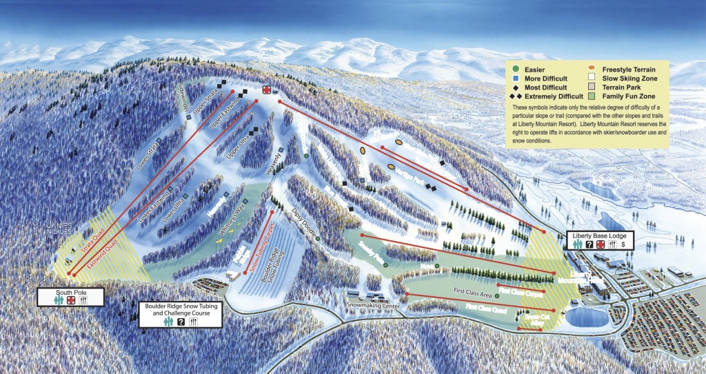 Liberty Trail Map | Onthesnow - Southern California Ski Resorts Map