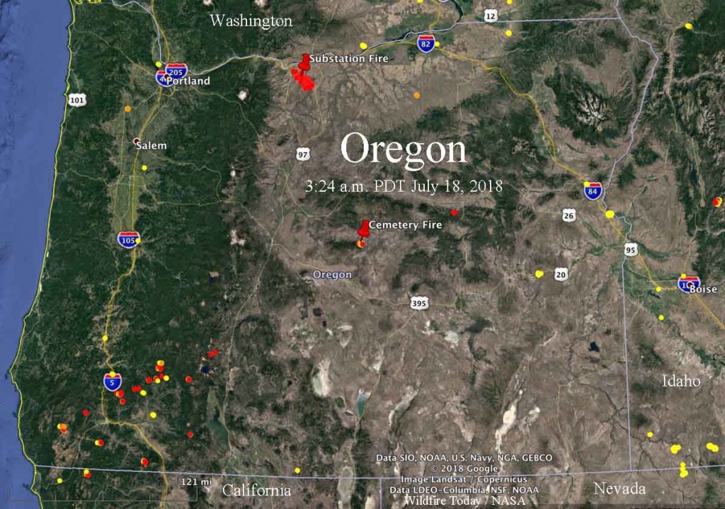 Lightning Leaves Behind Many Fires In Oregon - Wildfire Today - California Oregon Fire Map