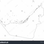 Line Map United Arab Emirates Stock Vector (Royalty Free) 285080471   Outline Map Of Uae Printable
