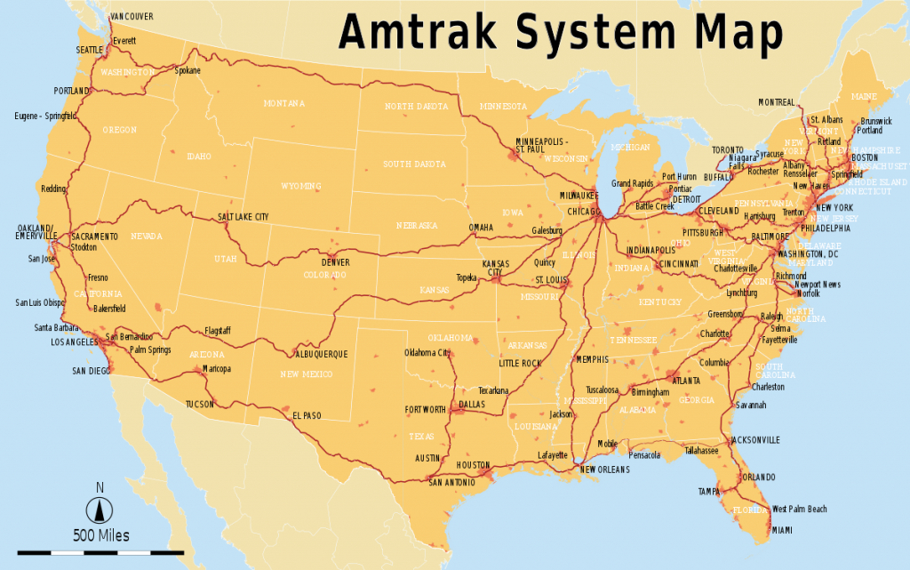 List Of Amtrak Routes - Wikipedia - Amtrak Stops In California Map