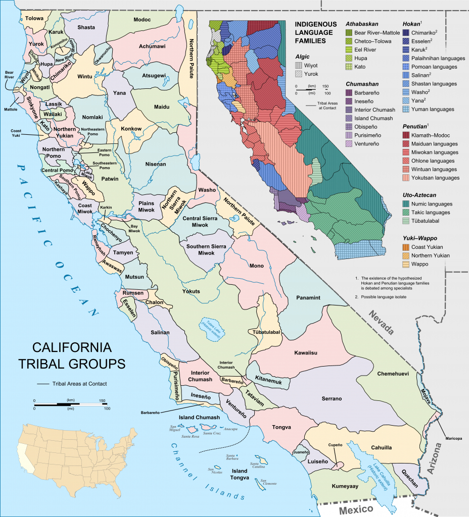 List Of Indigenous Peoples In California - Wikipedia - Map Of Southern California And Northern Mexico