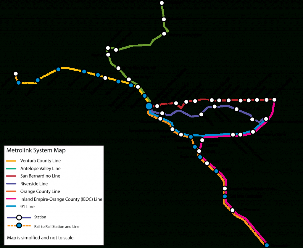 List Of Metrolink (California) Stations - Wikipedia - Southern California Metrolink Map