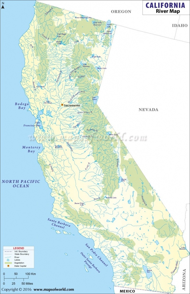 List Of Rivers In California | California River Map In Map Of - Mapquest California Map