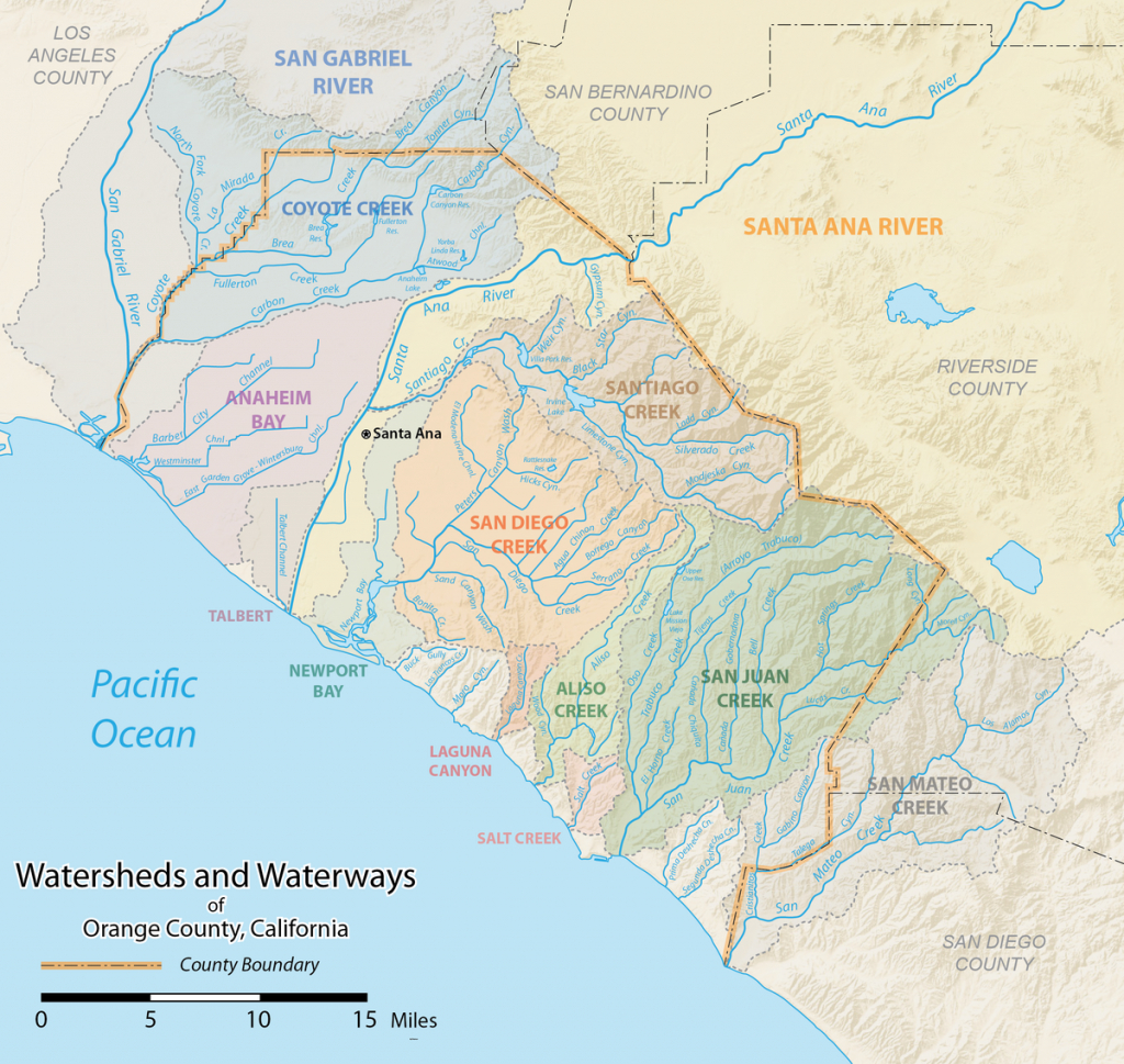 List Of Rivers Of Orange County, California - Wikipedia - Orange County California Map