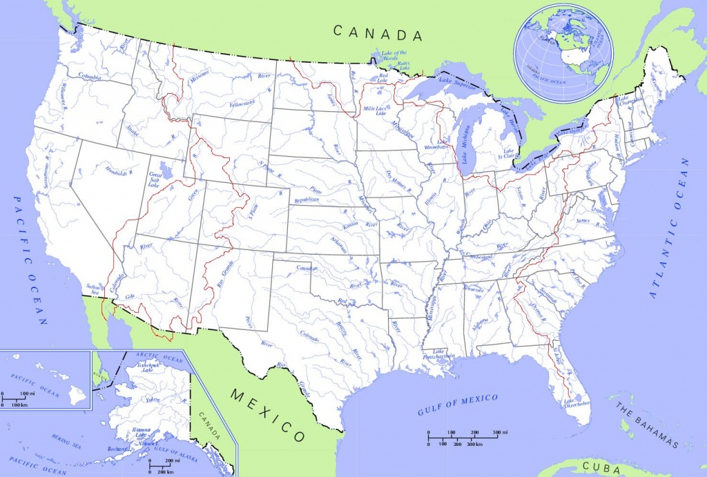 List Of Rivers Of The United States - Wikipedia - Us Rivers Map Printable
