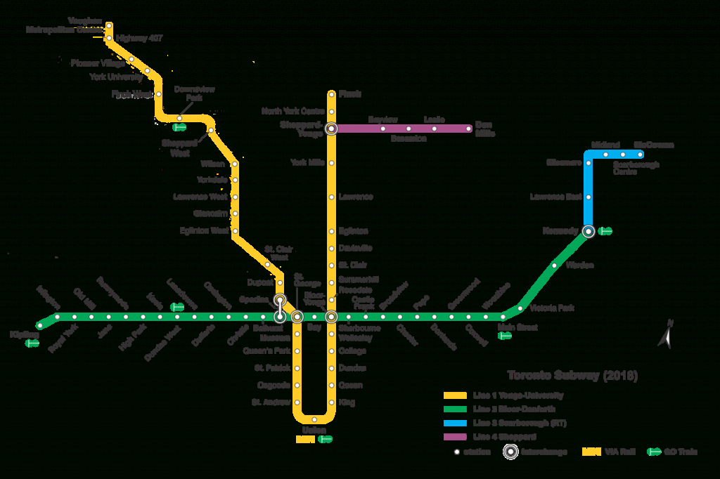 Toronto Subway Map Printable - Printable Maps