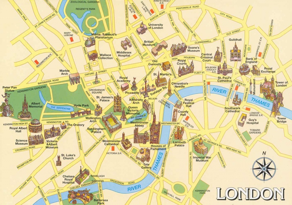 London Attractions Map Pdf - Free Printable Tourist Map London - Printable Street Map Of London