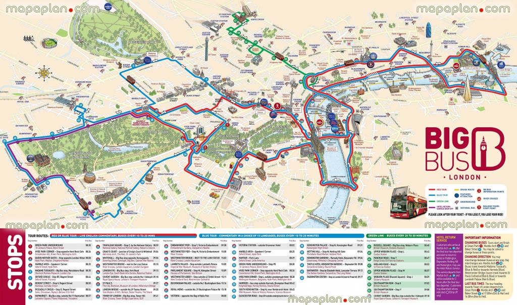 London Maps - Top Tourist Attractions - Free, Printable City Street - London Sightseeing Map Printable