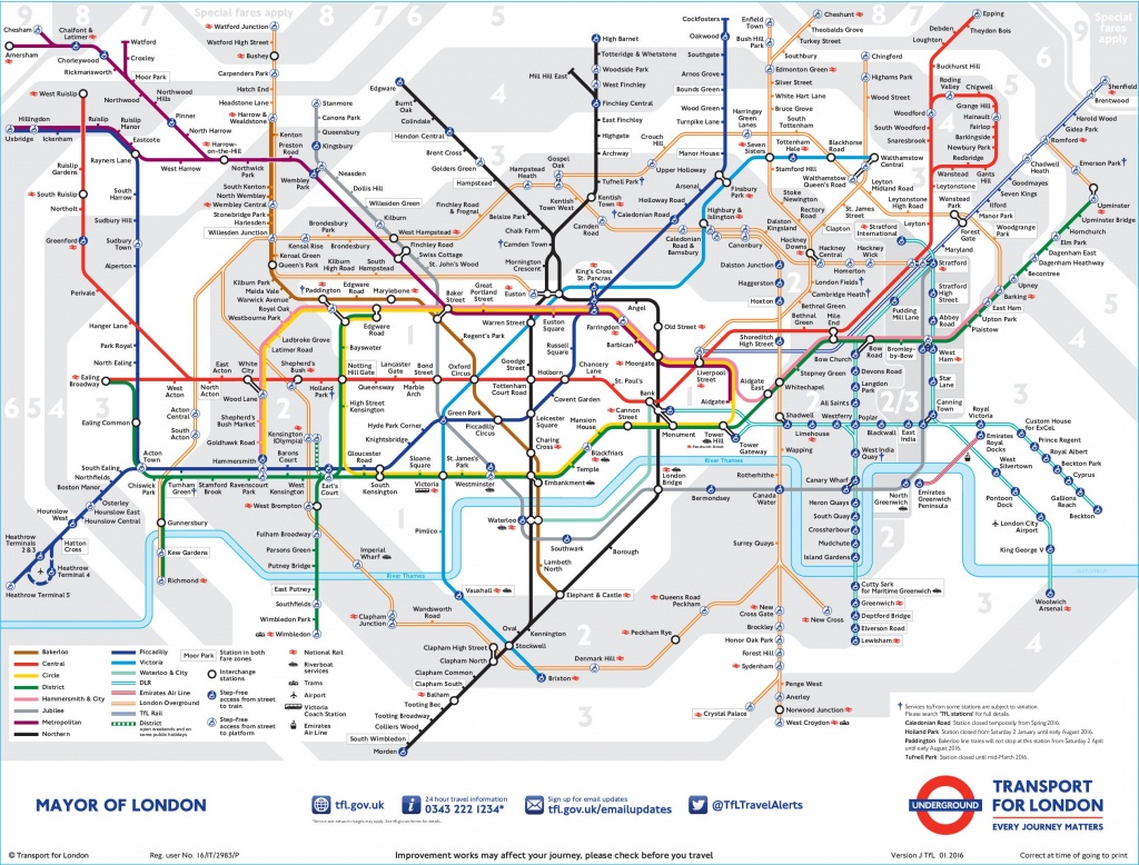 London Tube Map - London Tube Map Printable