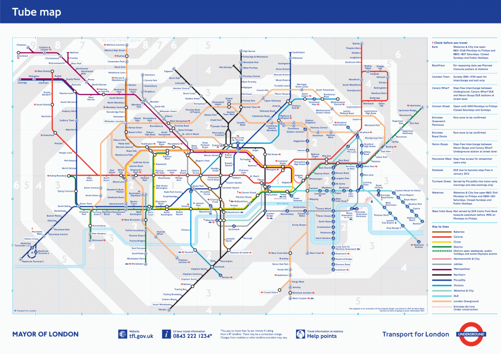 London Tube Map | Visual.ly - Printable Tube Map