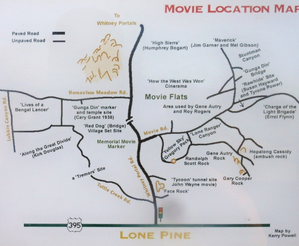 Lone Pine Ca Map |  Alabama Hills - Lone Pine, Ca - Face Rock - Lone Pine California Map