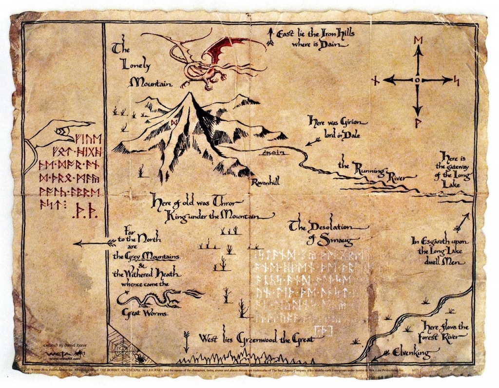 Lonely Mountain Map | Chosen: Bilbo And Frodo | Tolkien Map, Middle - Thror&amp;#039;s Map Printable