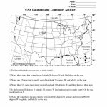 Longitude And Latitude Printable Worksheet | Latitude And Longitude   Us Map With Latitude And Longitude Printable