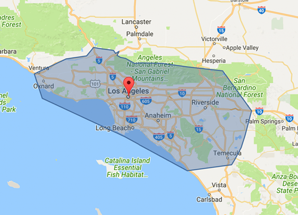 Los Angeles Ca Map At California - Touran - Los Angeles California Map