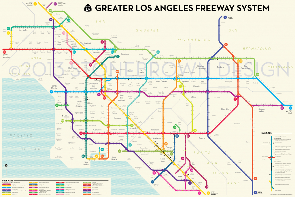 Los Angeles Freeways - Map Of Southern California Freeway System